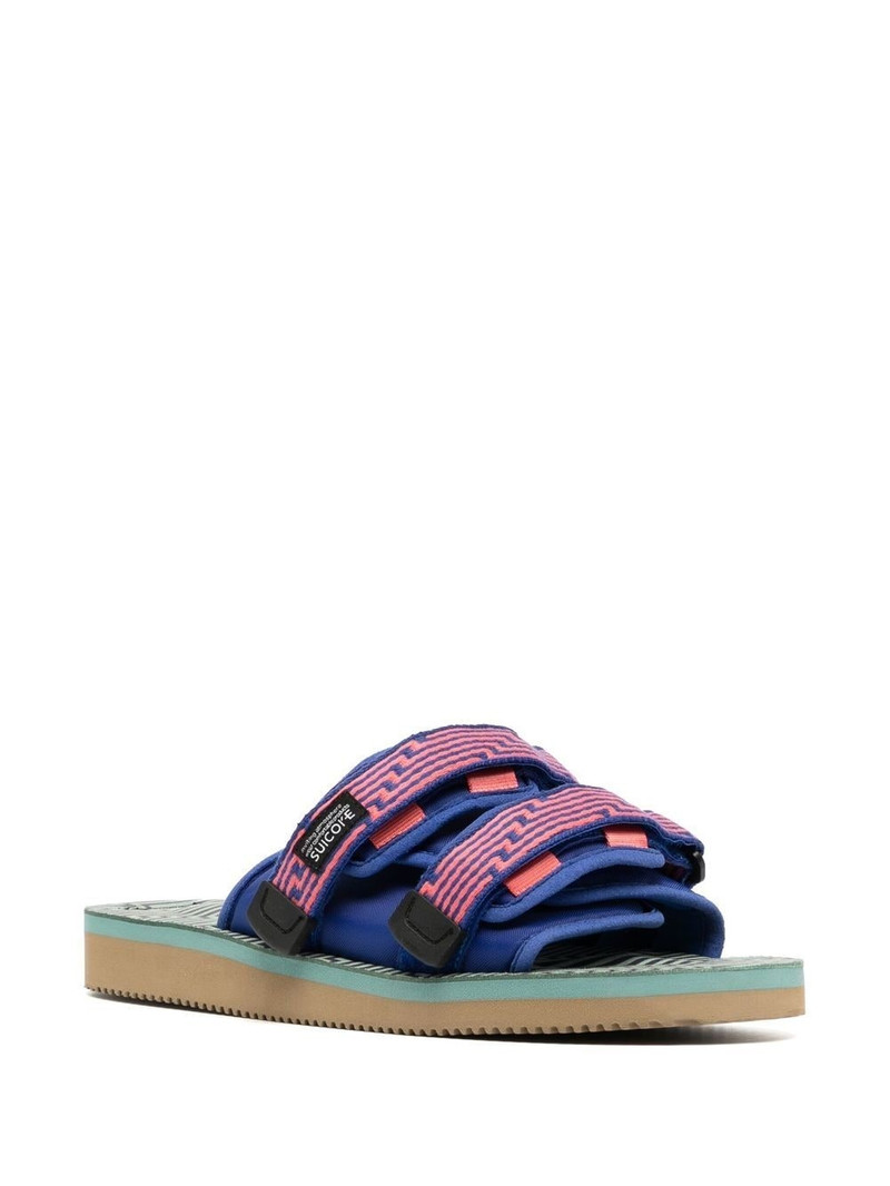 Suicoke MOTO jacquard touch-strap sandals outlook