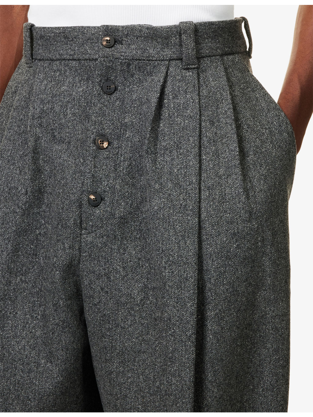 Fernando Pleated Wool-Blend Trousers - 5