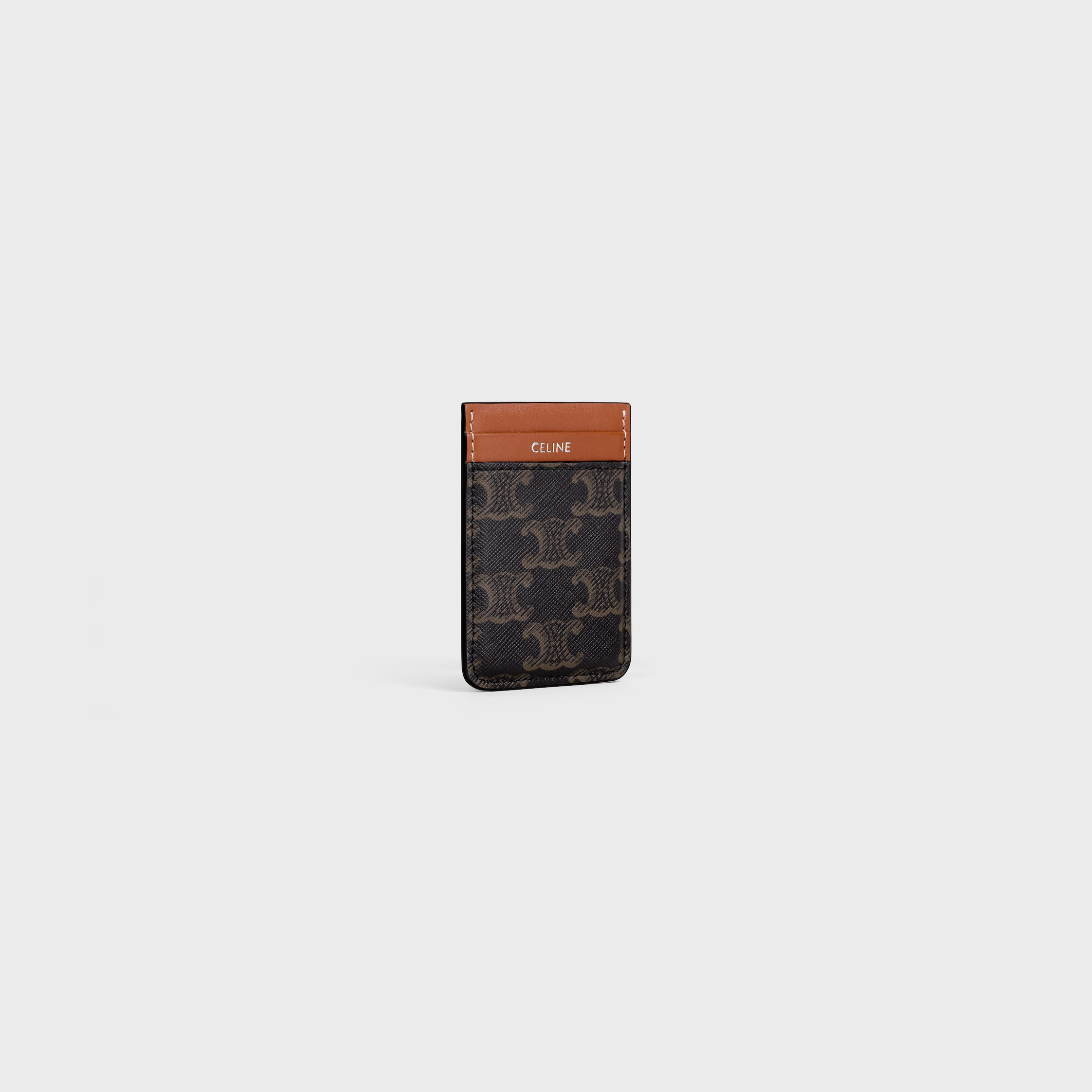 MAGNET CARD HOLDER IN Triomphe canvas AND calfskin - 3