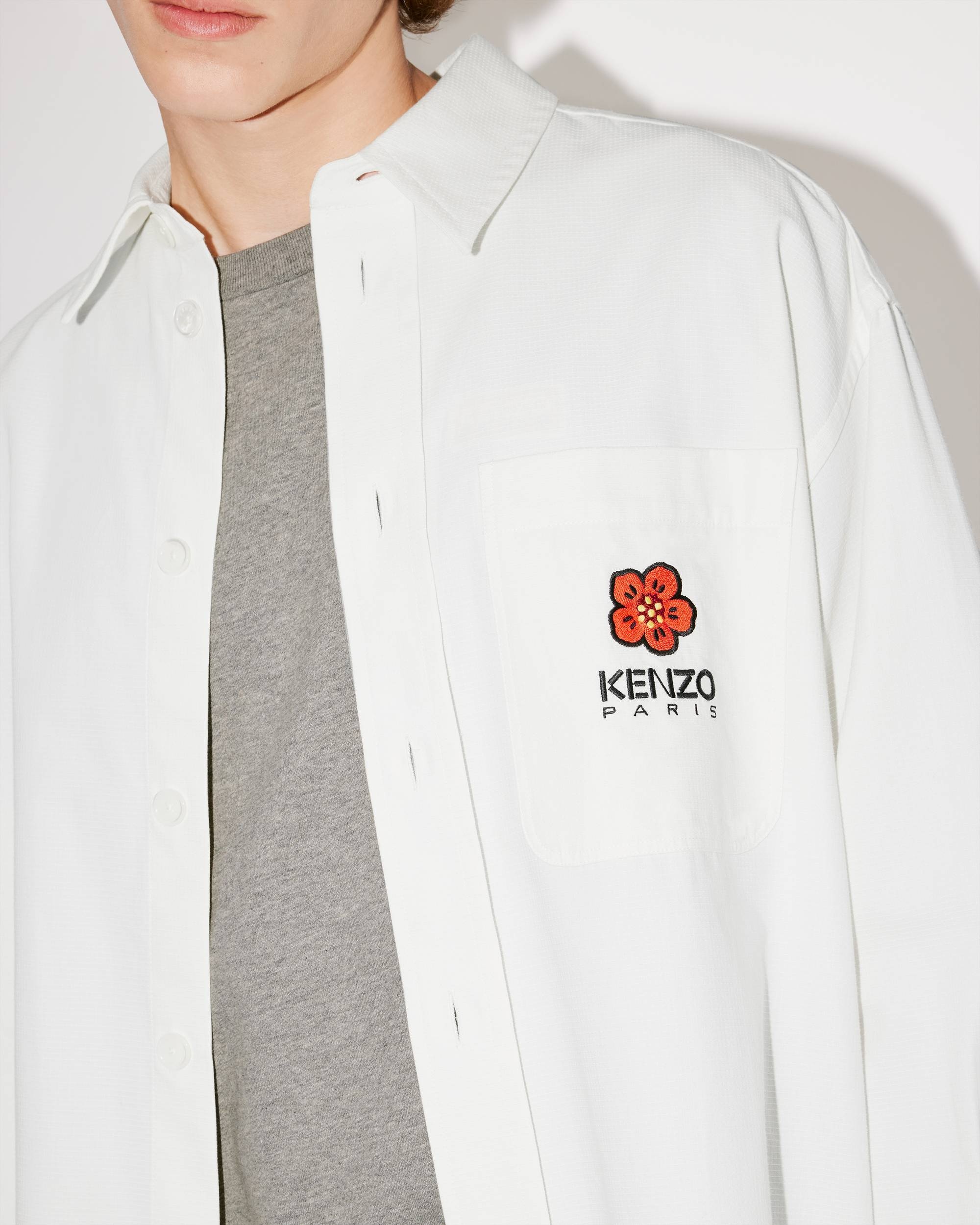 【KENZO】BOKE FLOWER CREST OVERSIZED SHIRT MIDNIGHT BLUE KENZO-x-Nigo-Boke-Flower-Crest