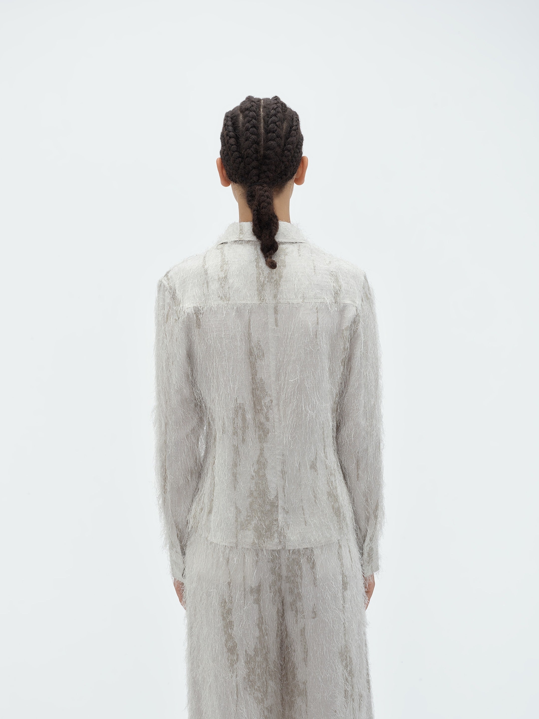EYELASH BUTTON DOWN SHIRT - 4
