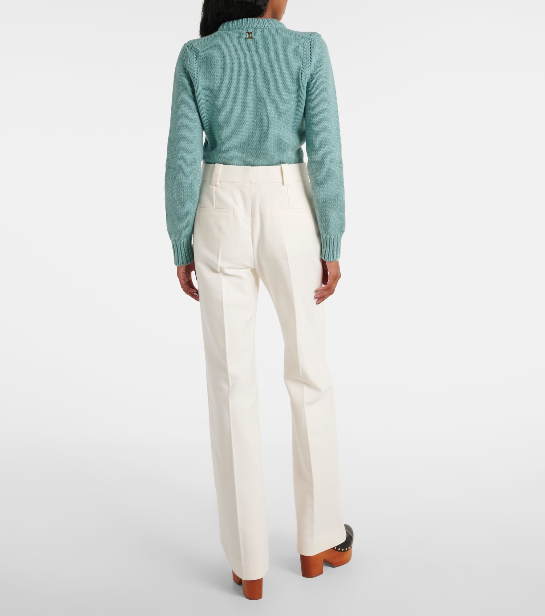 Low-rise cotton wide-leg pants - 3