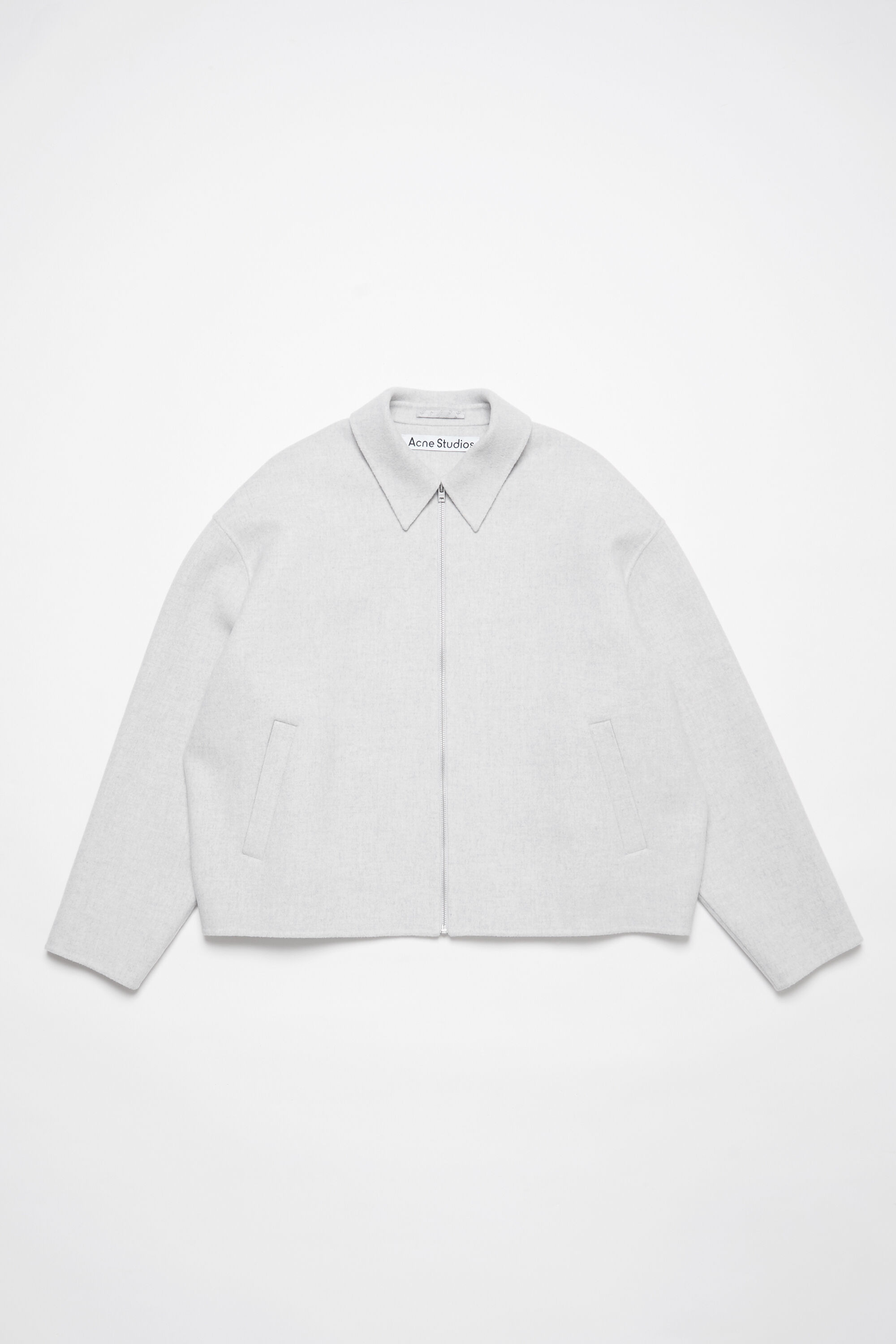 Wool jacket - Light Grey Melange - 8