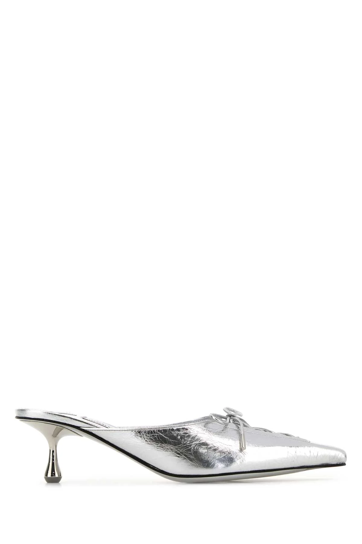 Jimmy Choo Women Silver Leather Scarlett Mules - 1