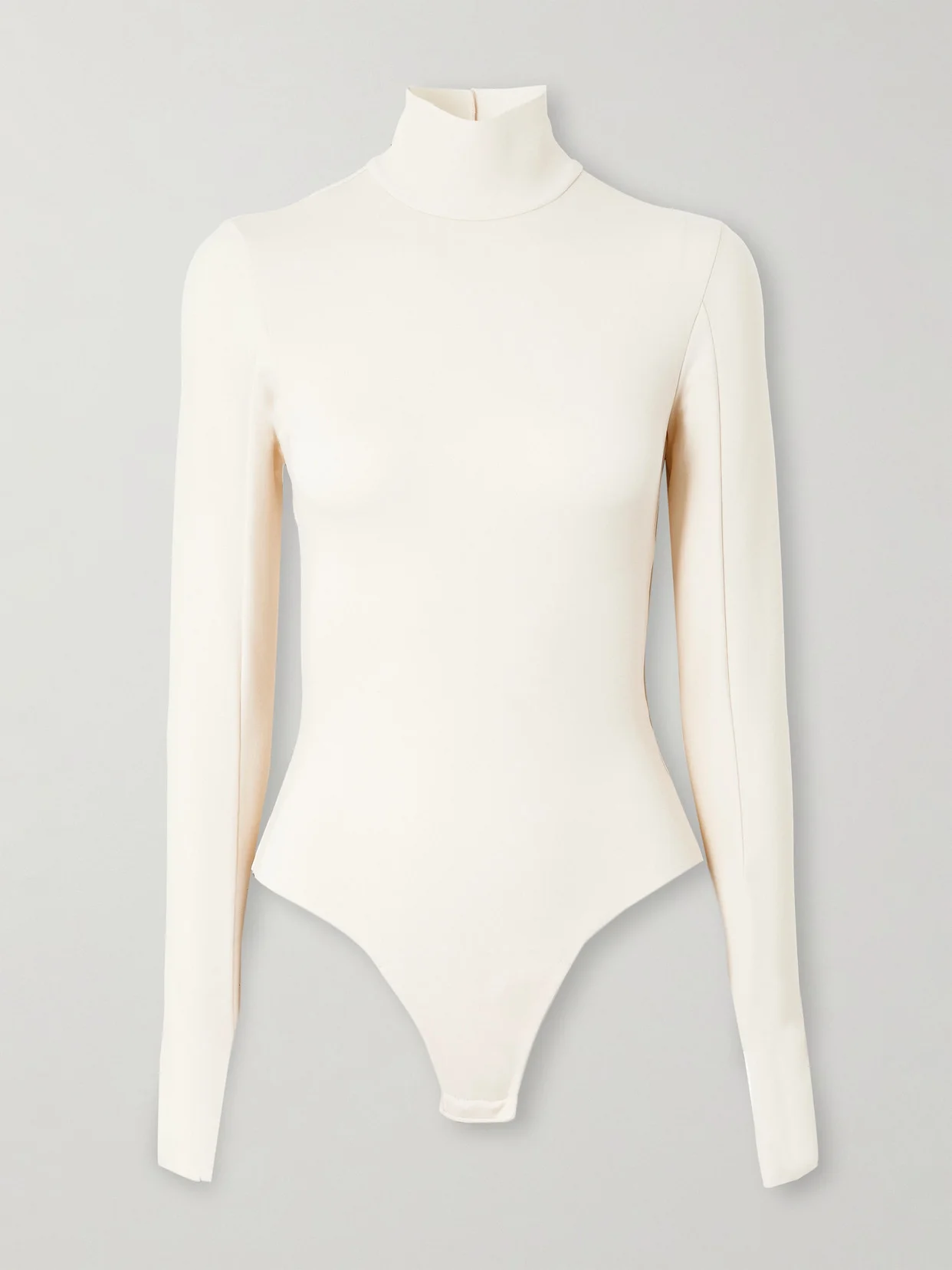 Stretch-jersey Turtleneck Thong Bodysuit - 1