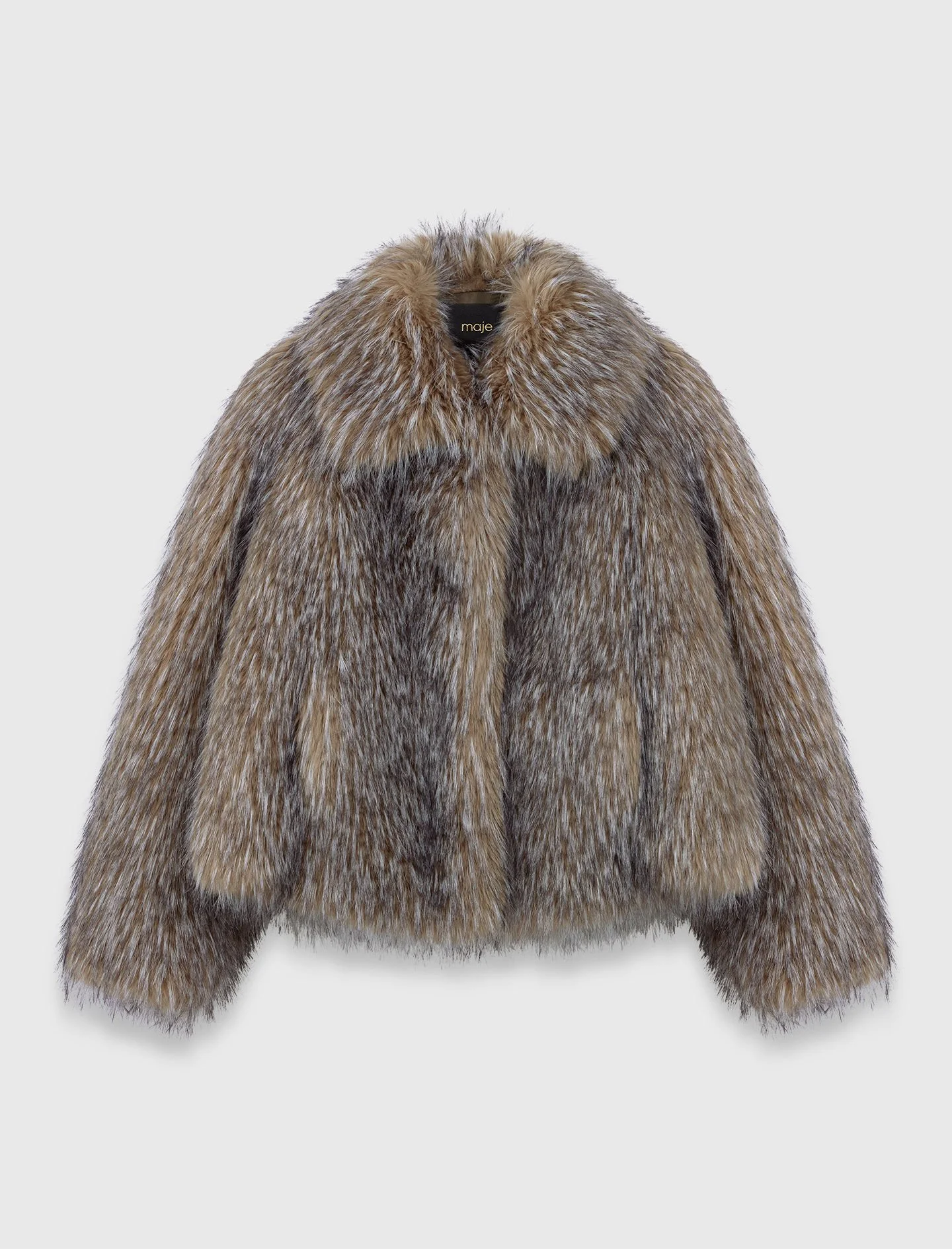 Short faux fur coat - 1