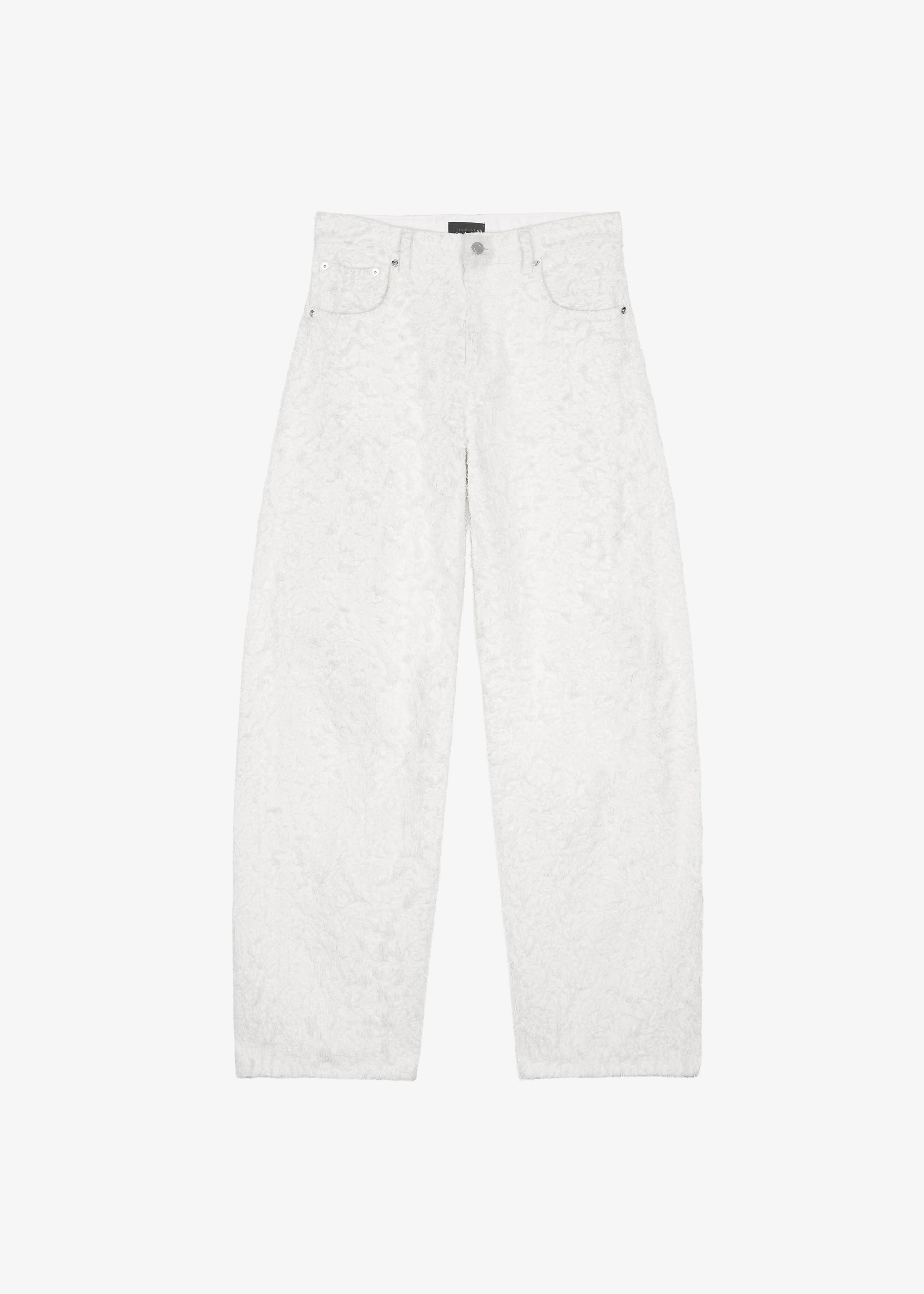 Haikure Clyde Double Fur Denim Pants - Off White - 1
