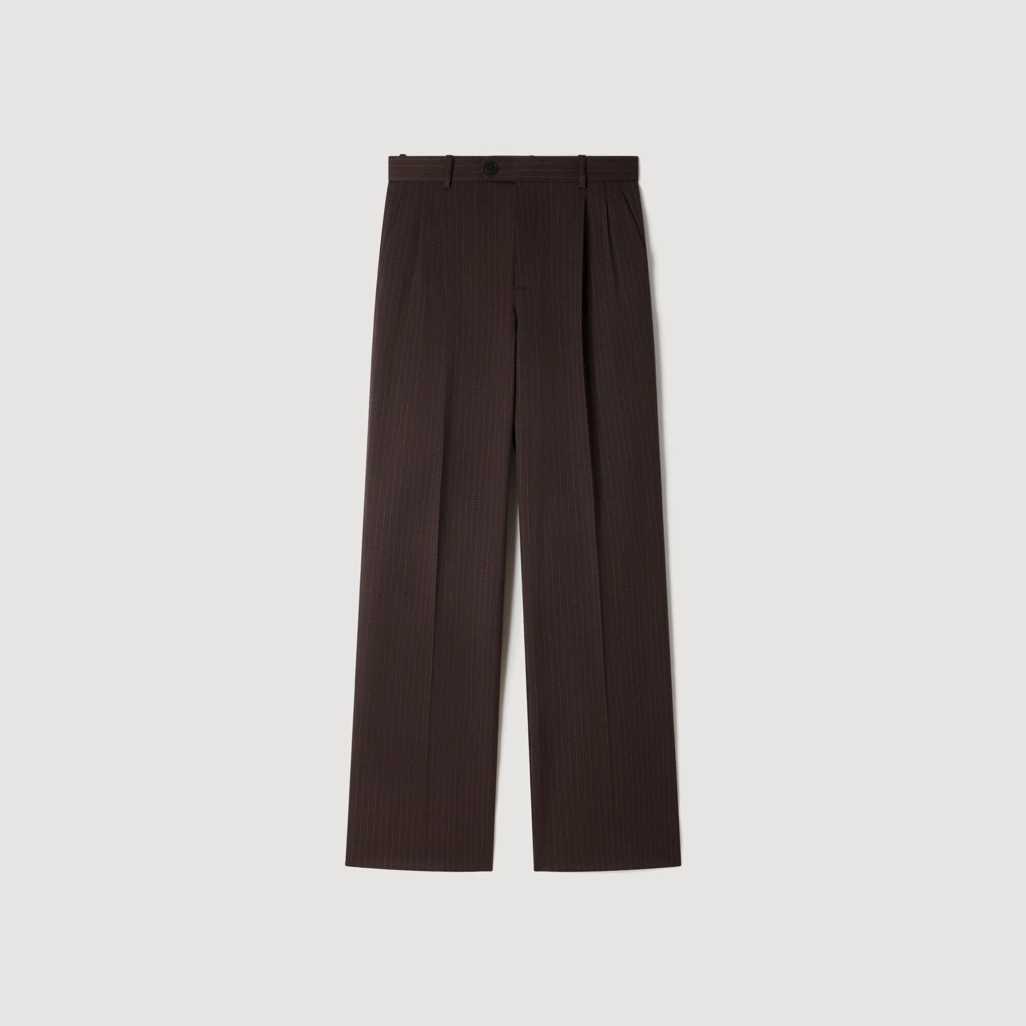STRIPED STRAIGHT-LEG TROUSERS - 1