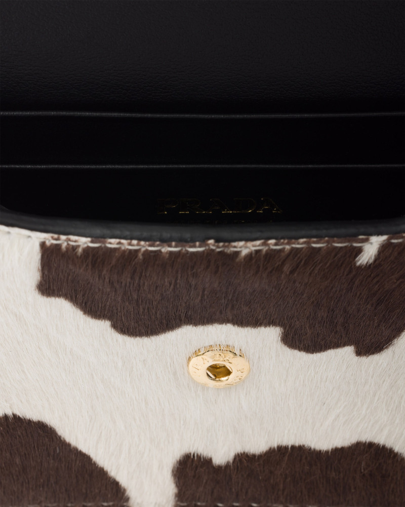 Printed leather card holder with shoulder strap 4