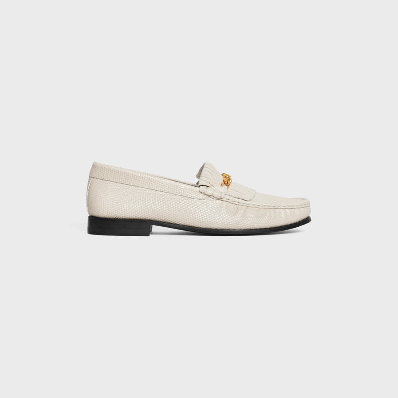 CELINE LUCO LOAFER WITH FRINGES in Lizard Stamped Calfskin 1