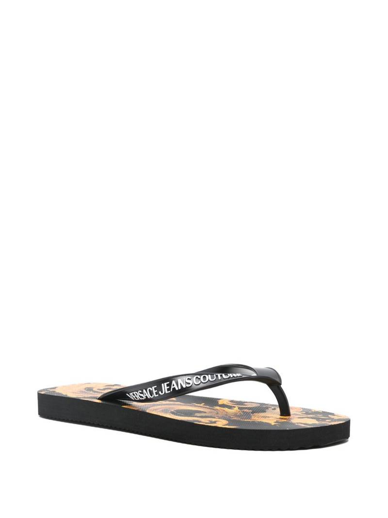 VERSACE JEANS COUTURE logo-detail flip-flops outlook
