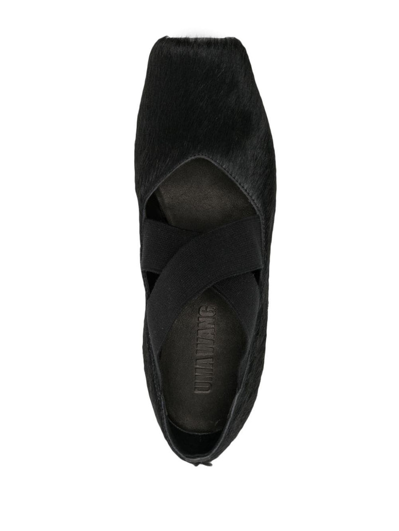 square-toe leather ballerina shoes 4