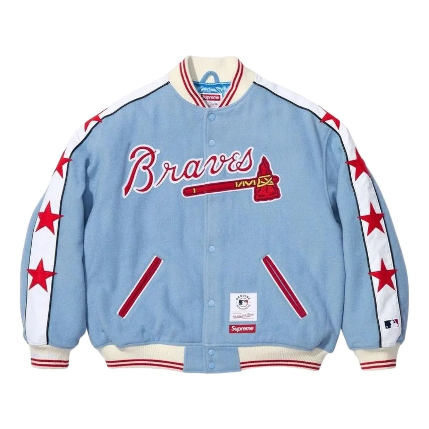 Supreme x Mitchell & Ness SS26 Teams Varsity Jacket 'Light Blue' SUP-SS26-281-BLU - 1