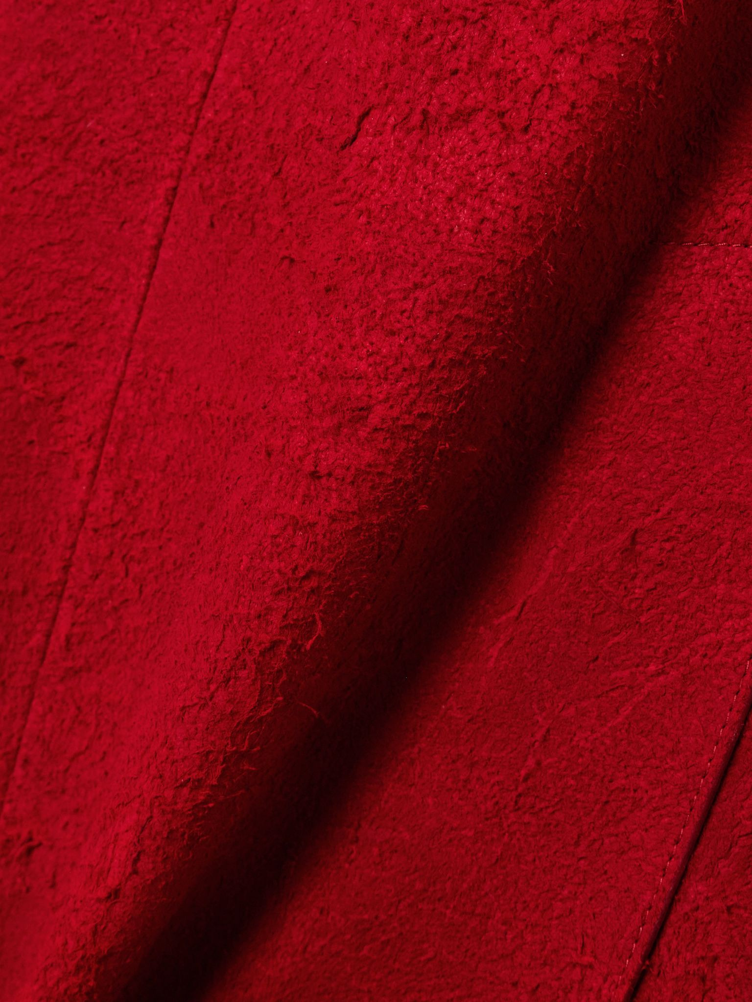 Strapless suede midi dress Red - 4