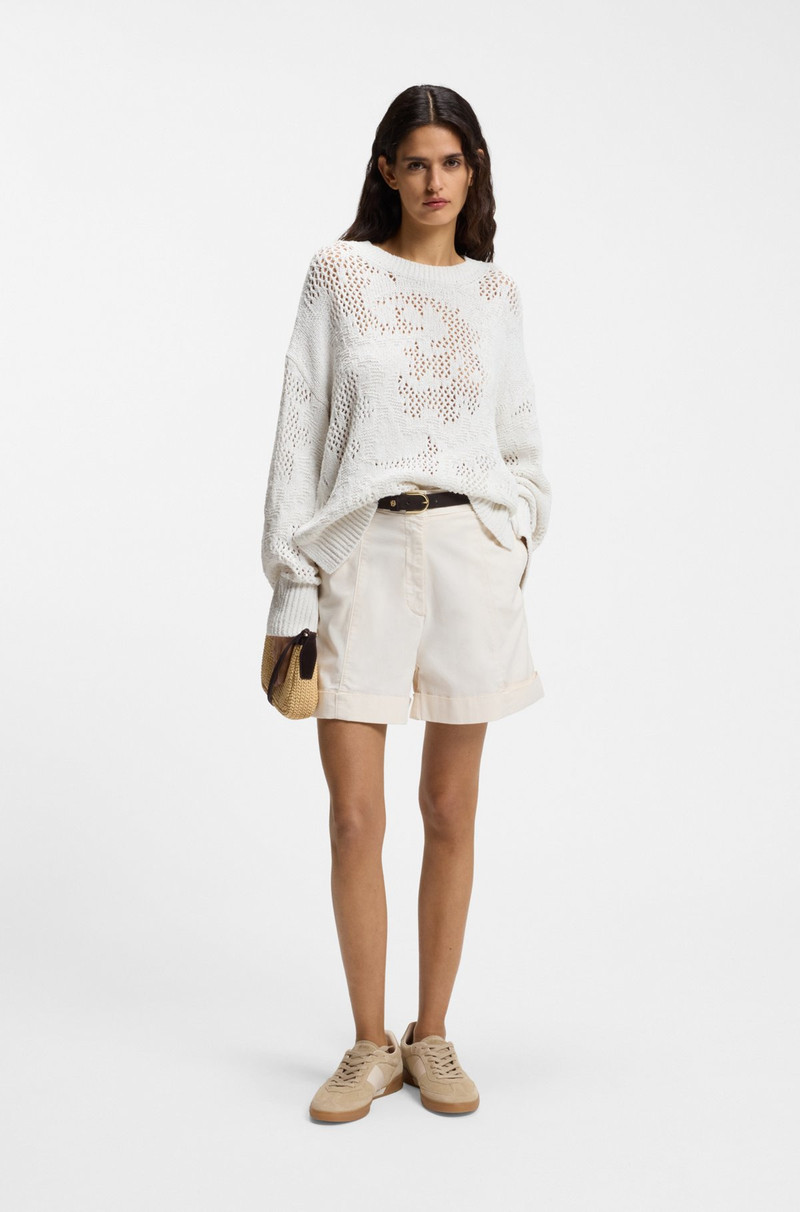 BOSS KNITTED-PATTERN SWEATER IN A COTTON BLEND outlook