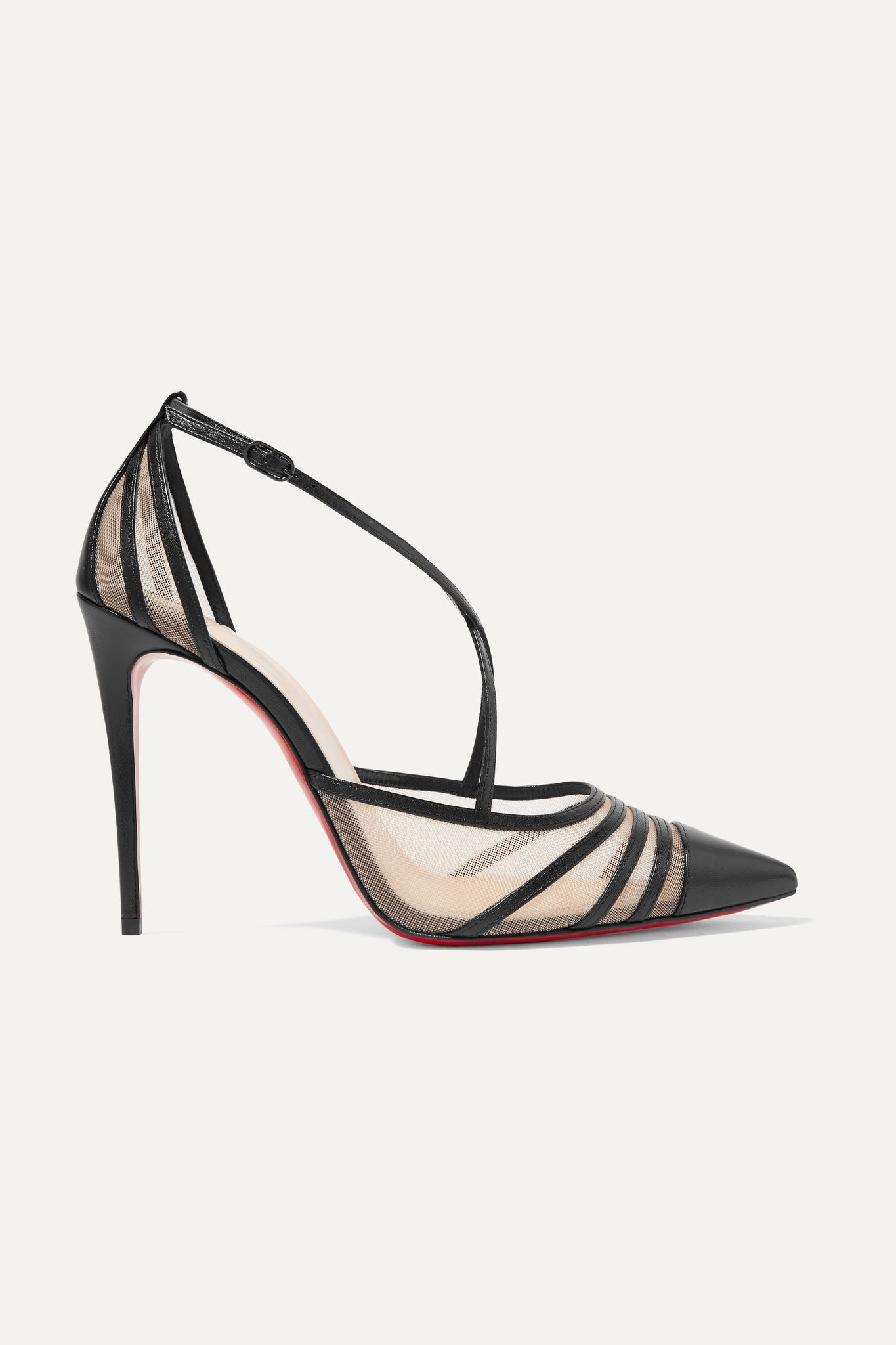 Theodorella 100 leather and mesh pumps - 1