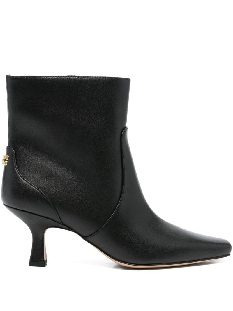 75mm leather heeled boots 1