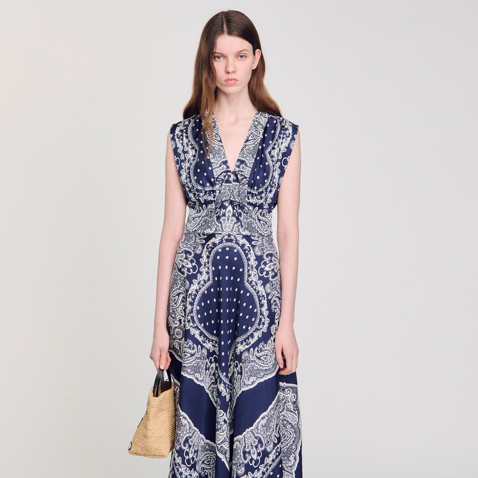 BANDANA-PRINT MAXI DRESS - 4