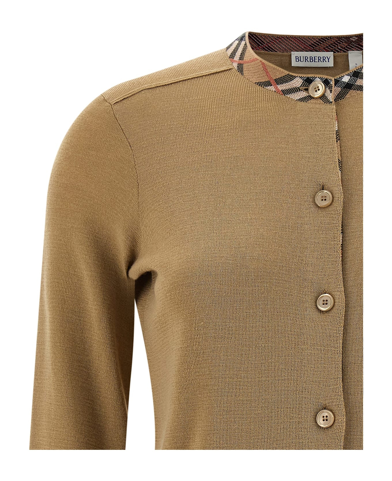 Check Insert Cardigan - 3