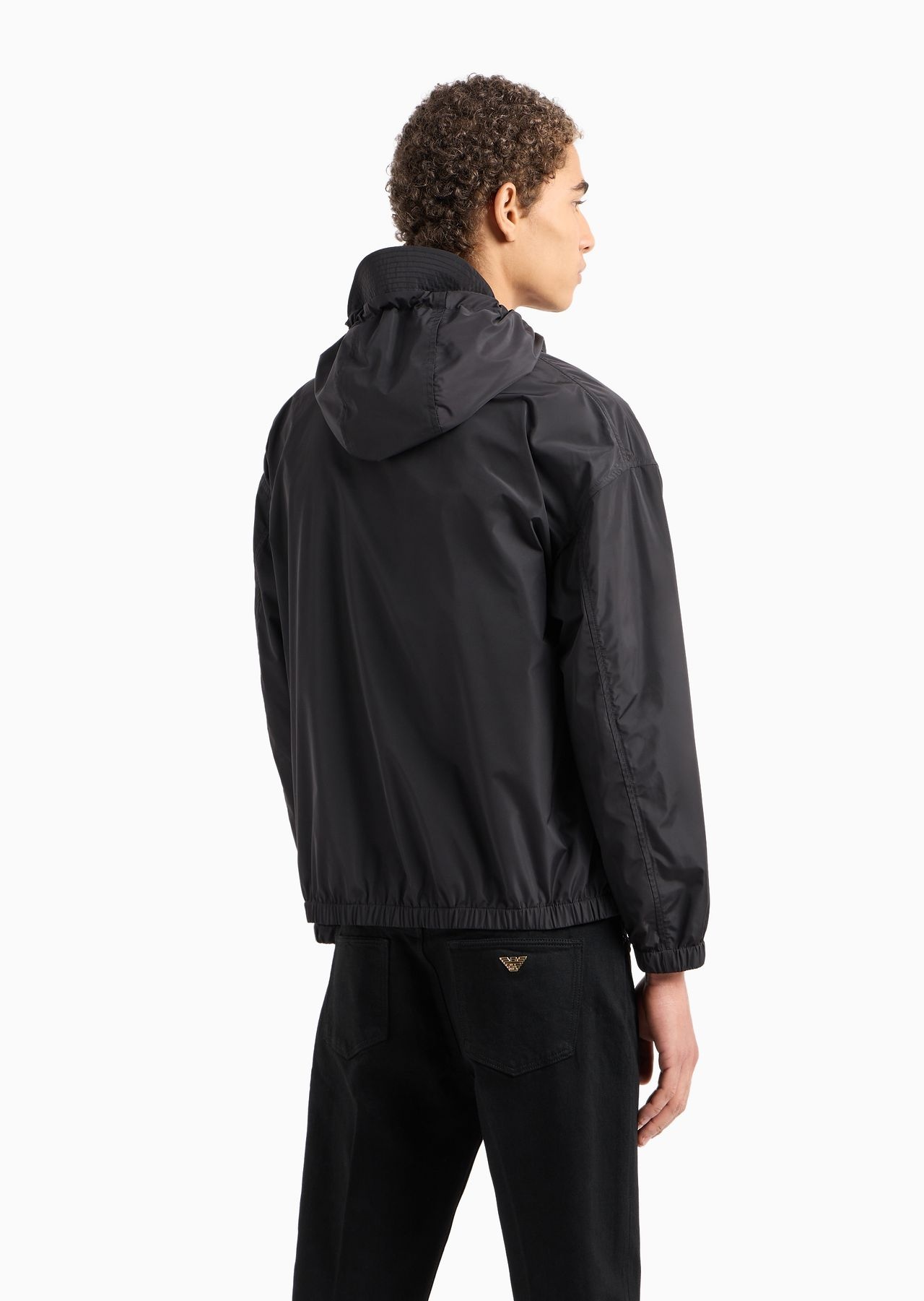 Water-repellent camouflage jacquard nylon blouson with hood and Ramadan capsule collection patch - 3