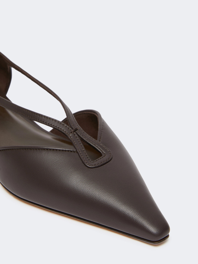 MATASSA Nappa leather ballet flats - DARK BROWN 3