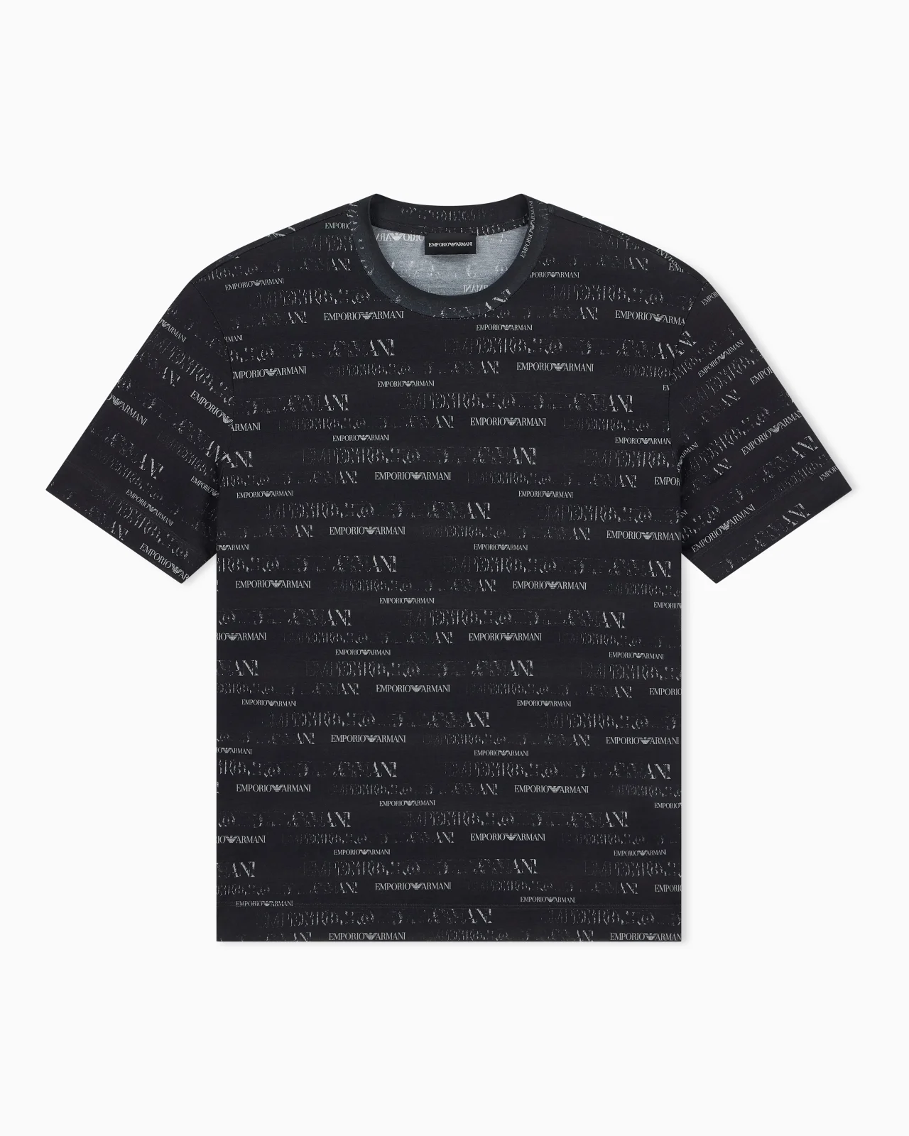 JERSEY T-SHIRT IN LYOCELL BLEND WITH ALL-OVER LOGO PRINT - 1