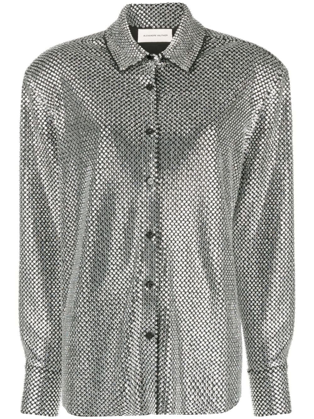 rhinestone-embellished shirt - 1