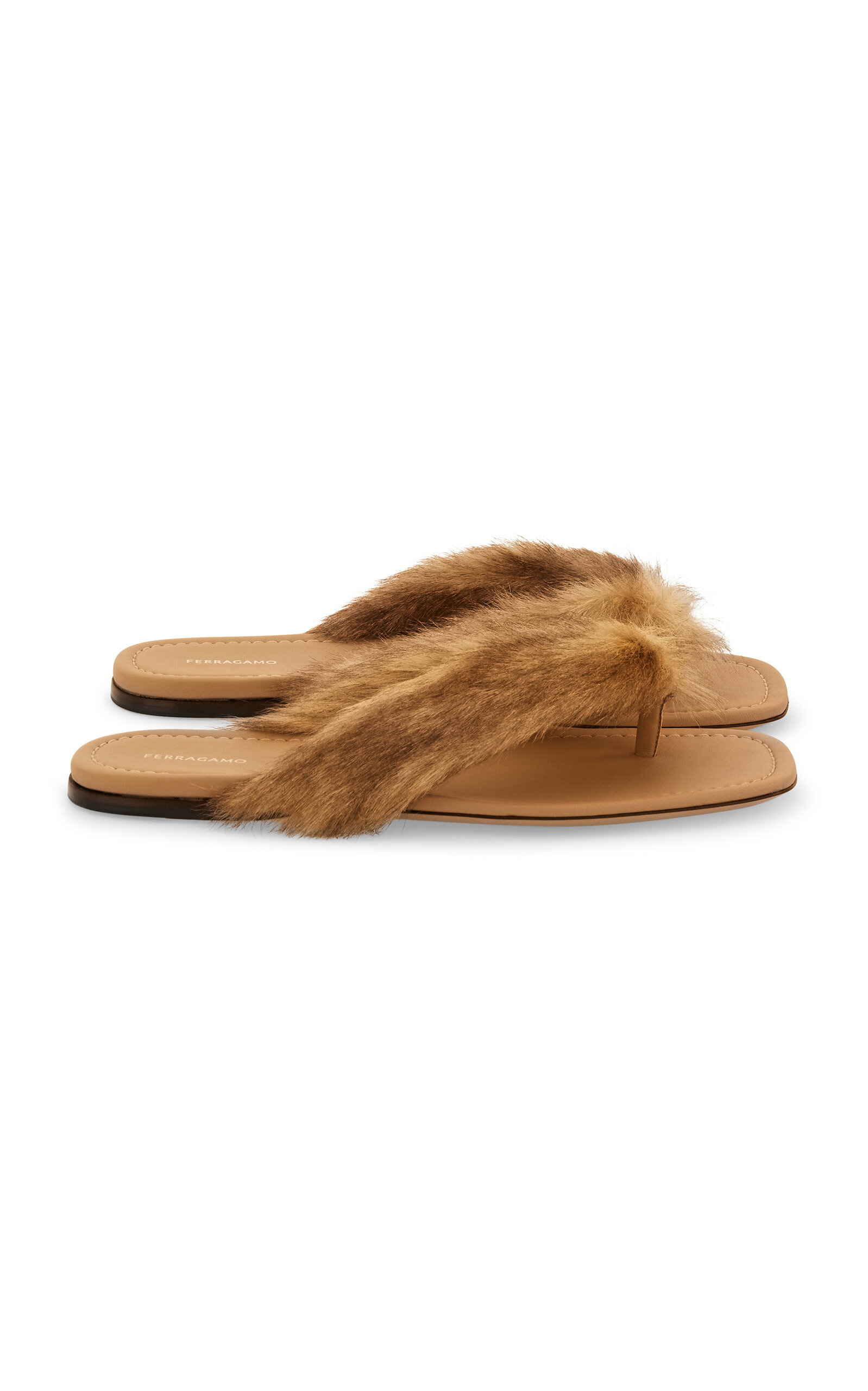 Loly Shearling Sandals tan - 7