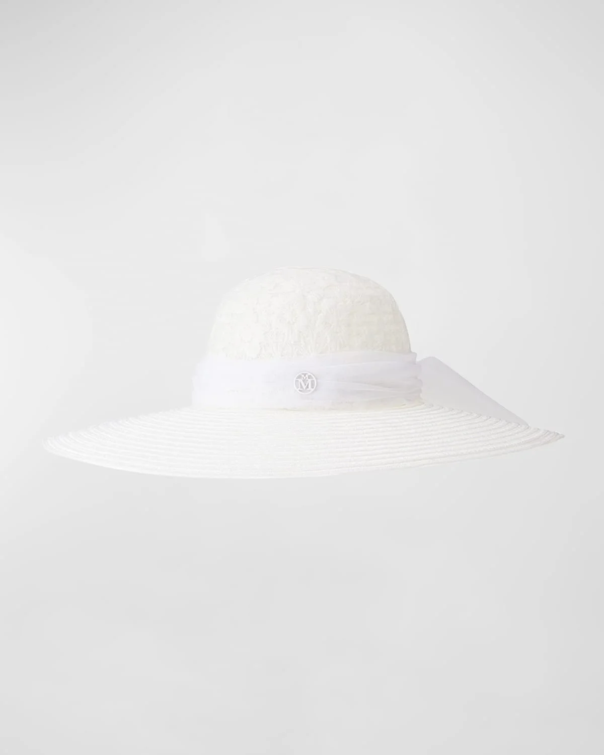 Large-Brim Blanche Bridal Hat - 1