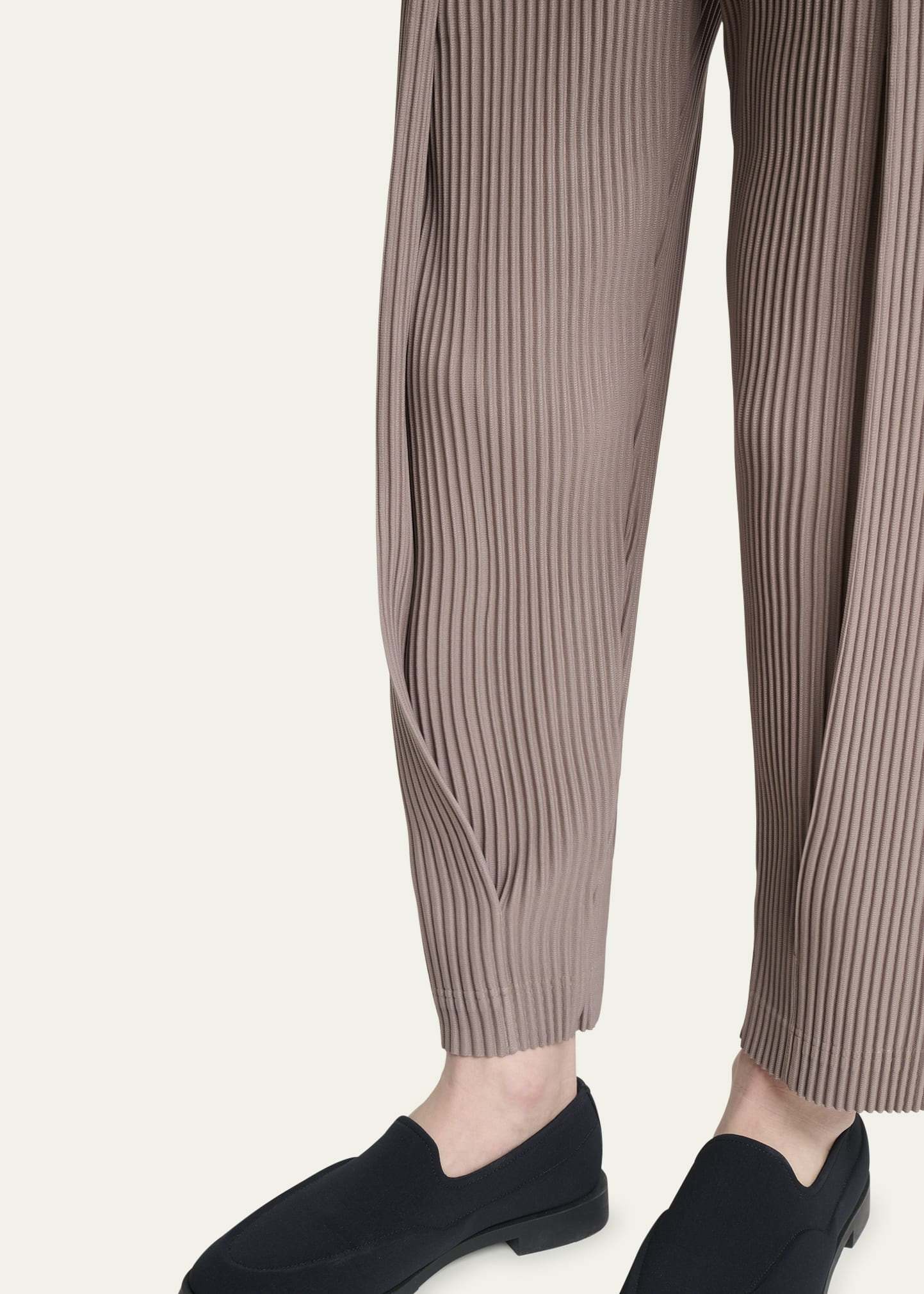 Men's Gray Tailored Single Pleat Pants - 5