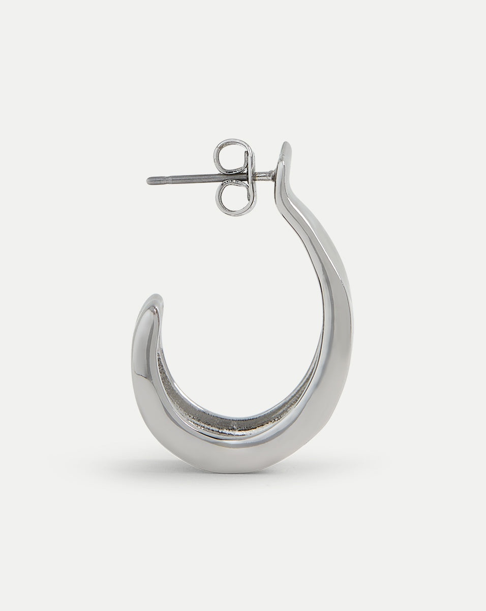 MOLTEN SILVER RIBBON HOOP - 3