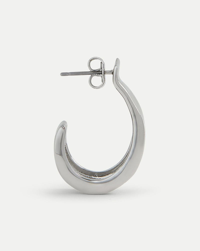 MOLTEN SILVER RIBBON HOOP 3