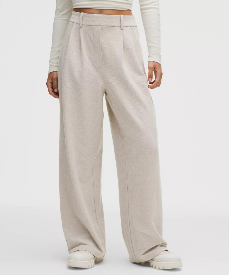 lululemon Daydrift High-Rise Wide-Leg Trouser Short *Herringbone outlook