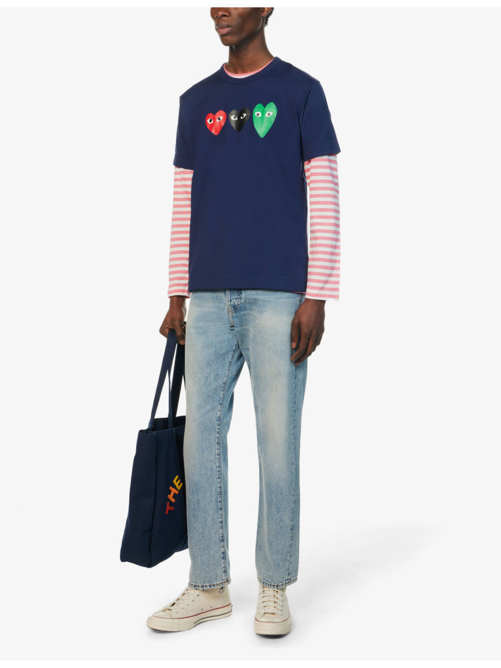 Heart-print cotton-jersey T-shirt - 3