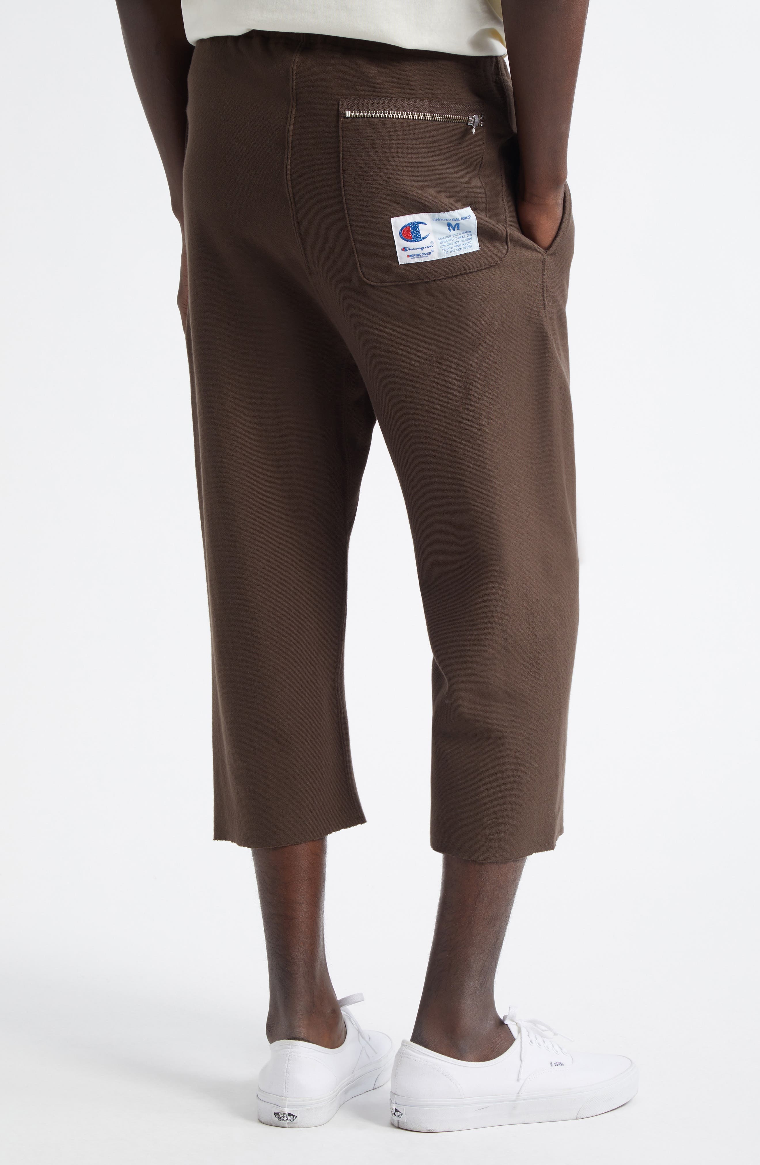 Undercover x Champion Reverse Weave® Cotton Fleece Crop Sweatpants in Brown at Nordstrom - 3