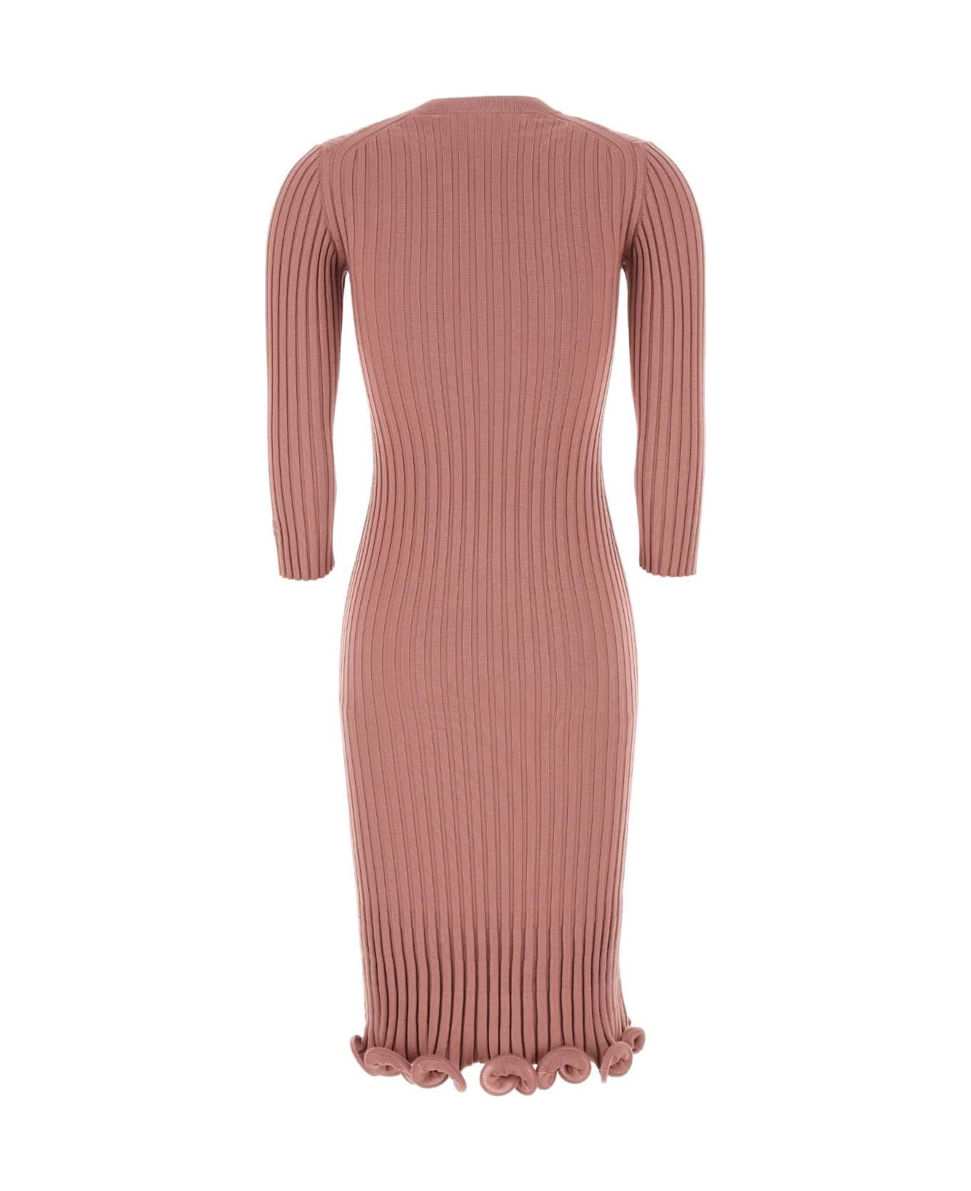 Dark Stretch Wool Blend Dress - 2