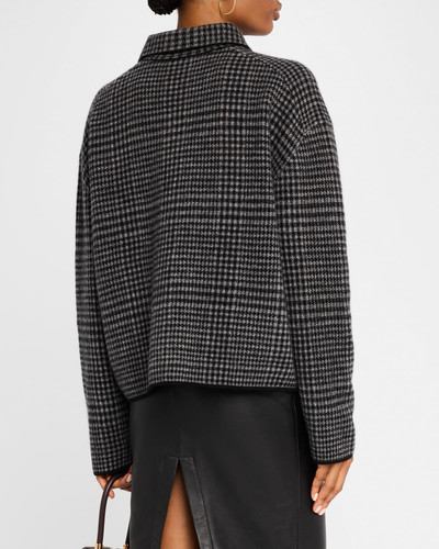 Vince Wool and Cashmere Plaid Half-Zip Sweater outlook