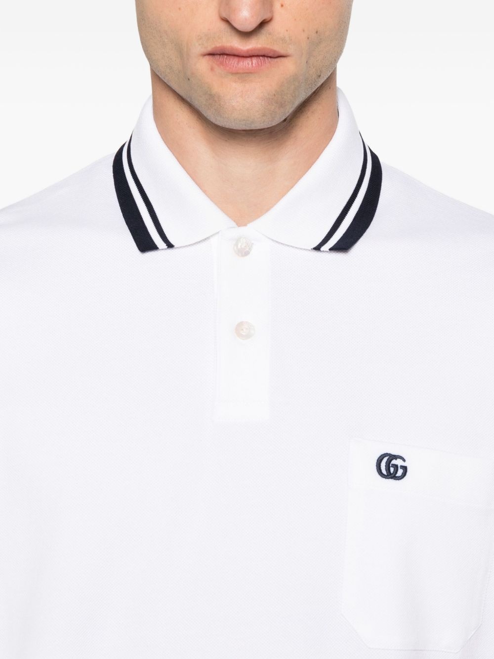 tipped collar polo shirt - 4