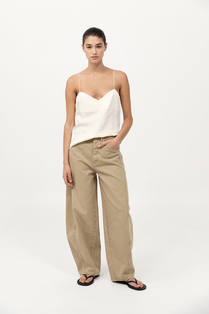 Silk Twill Cami - Milk - 3