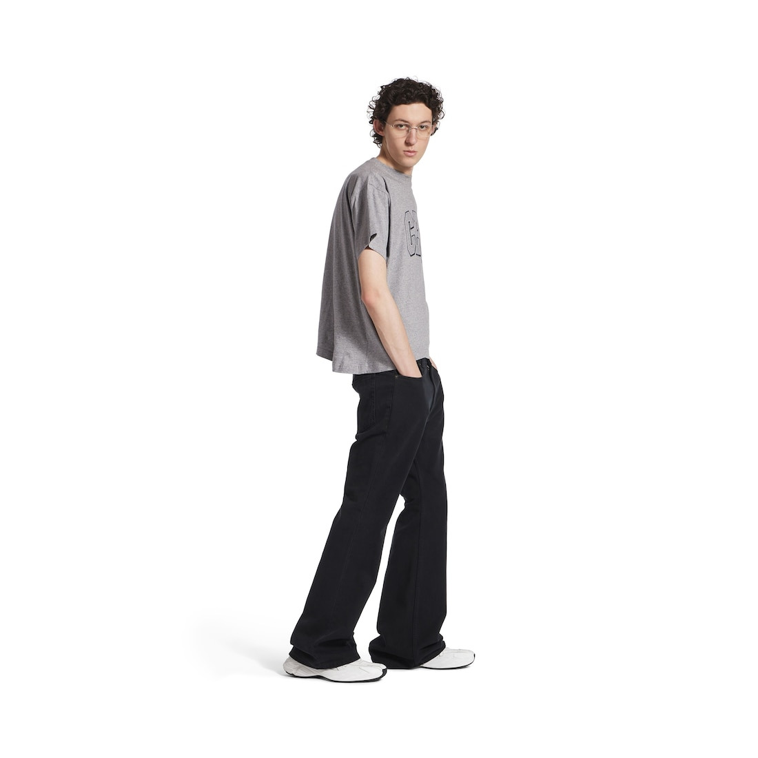 Men's Flared Pants in Black - 3
