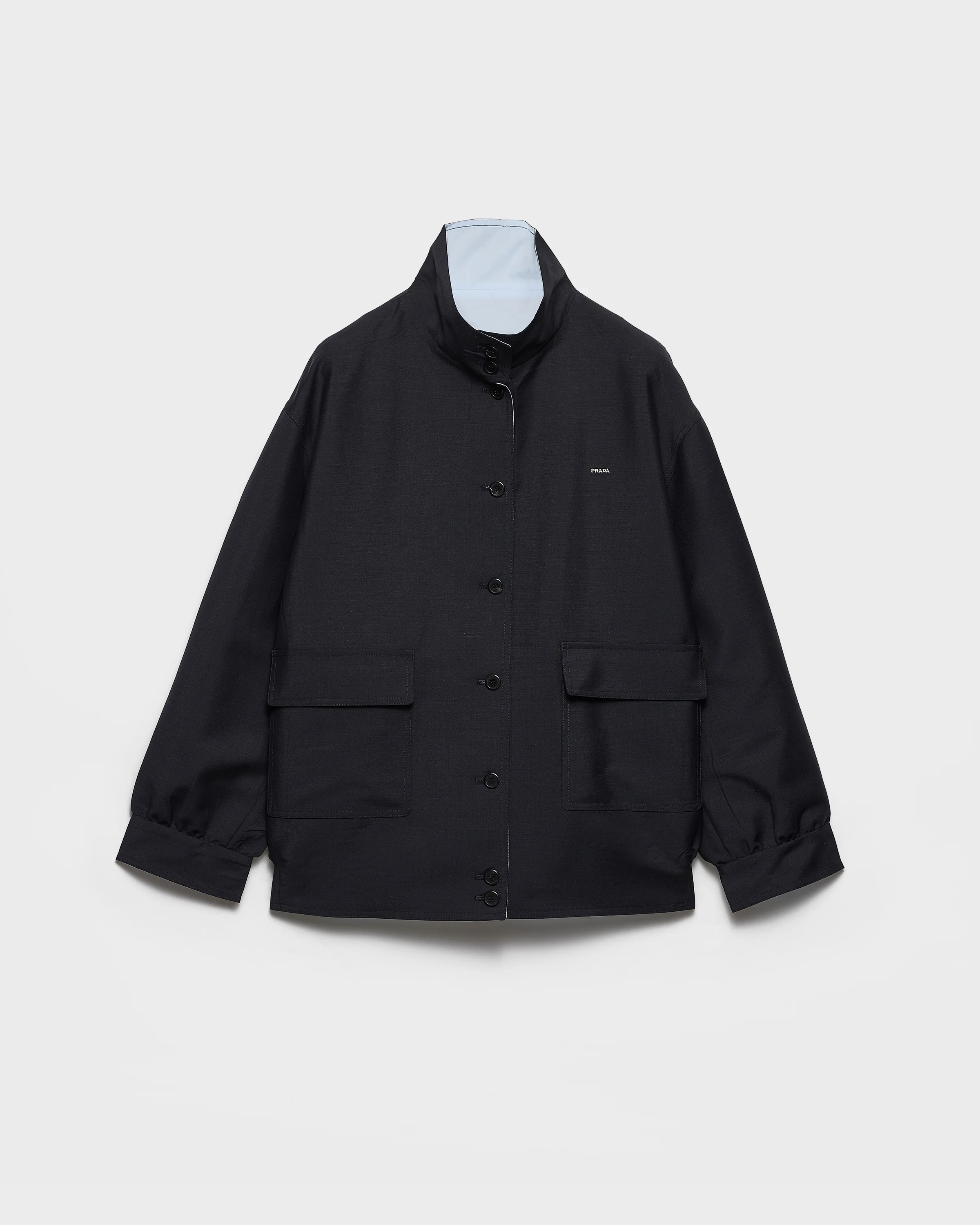 Kid mohair and poplin jacket - 1