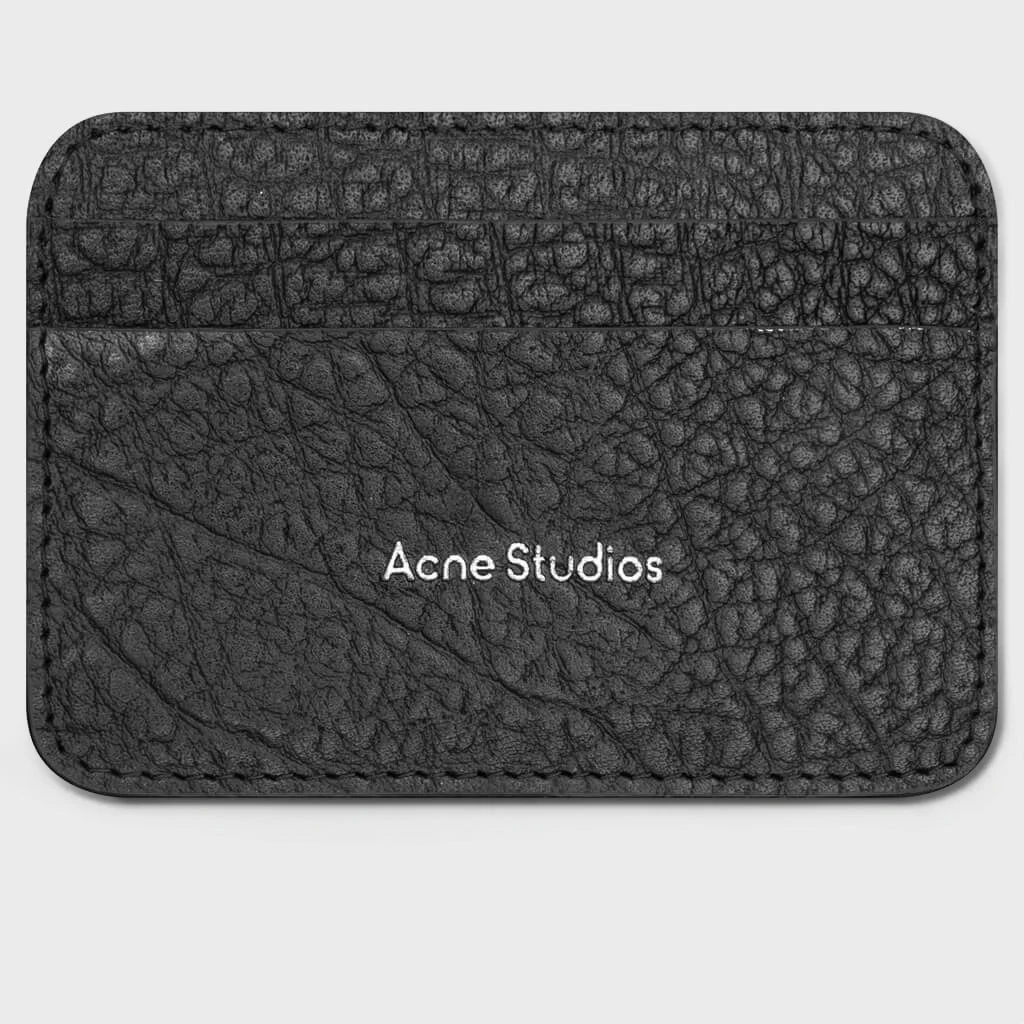 EMBOSSED LOGO CARD HOLDER FN-UX-SLGS000275 - BLACK - 1