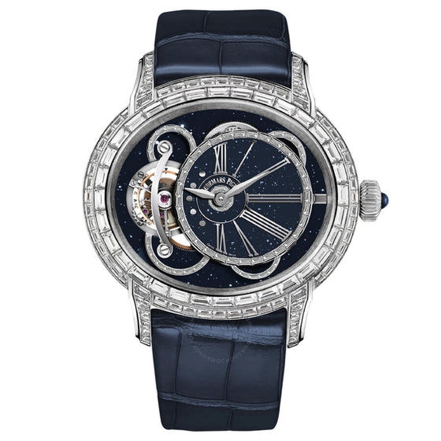 Audemars Piguet Millenary Tourbillon Blue Aventurine Dial Men's Hand Wind Diamond Watch 26381BC.ZZ.D - 1