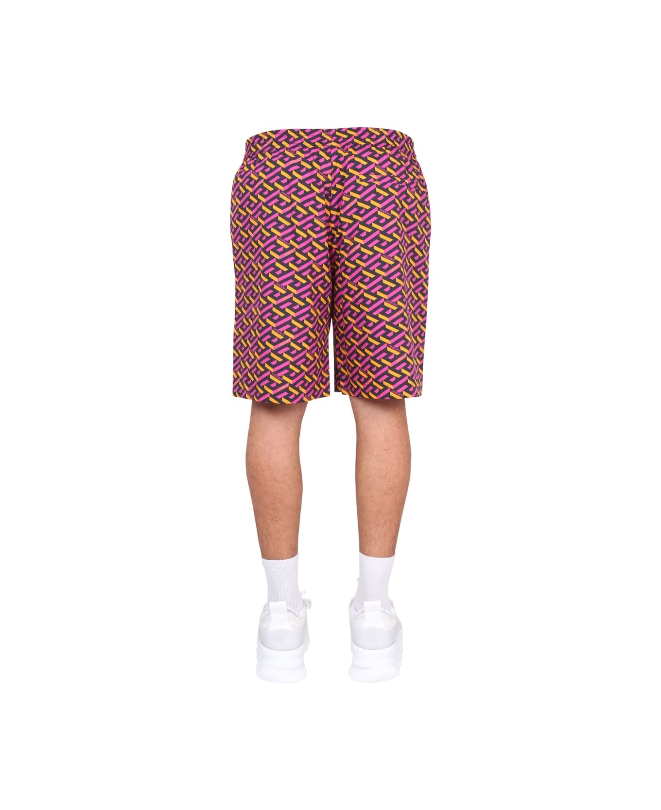 Shorts With La Greca Print - 4