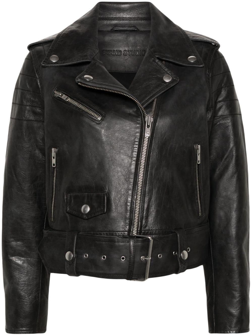 Icon MC leather biker jacket - 1