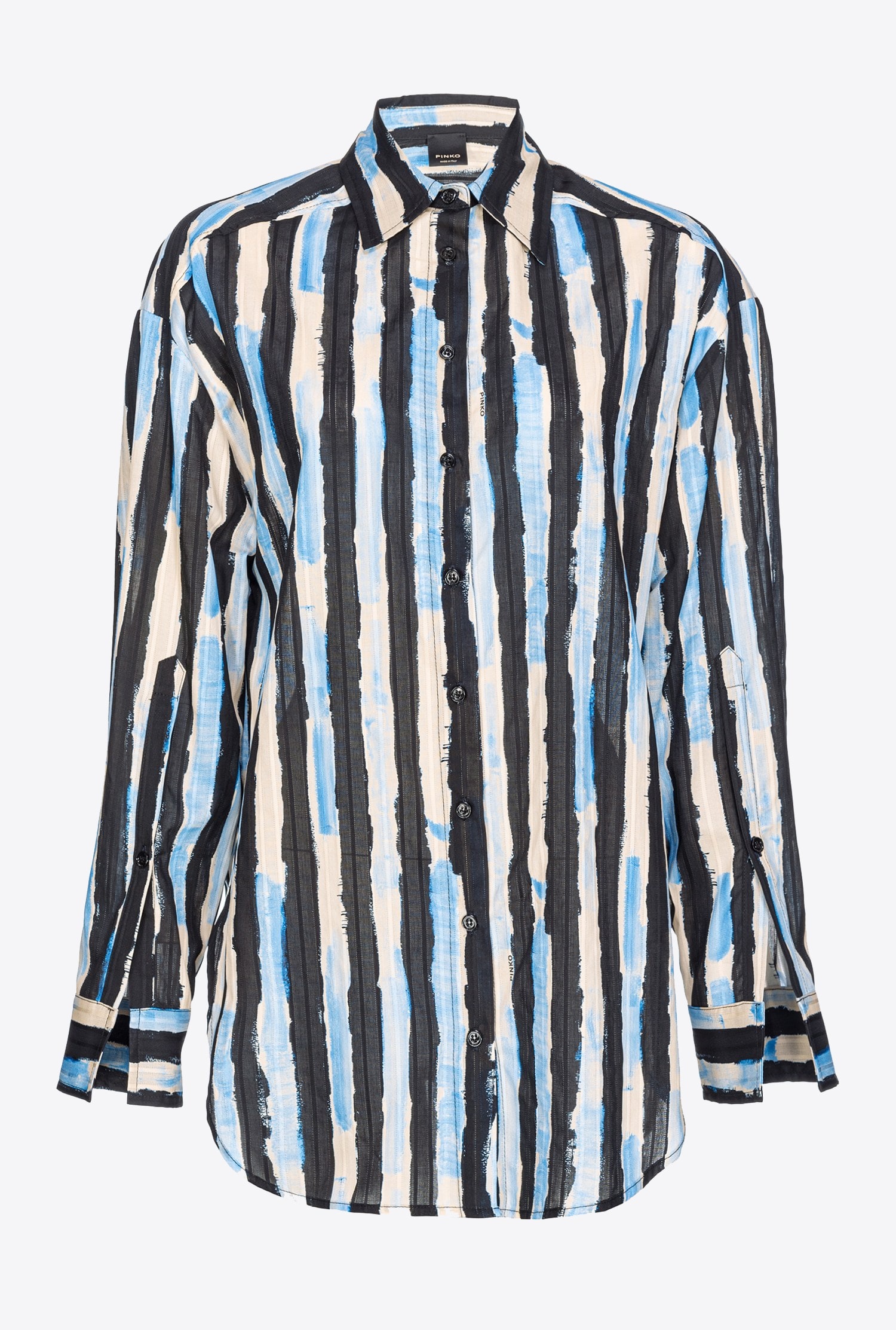SHIRT WITH PAINT-STRIPE PRINT - 1