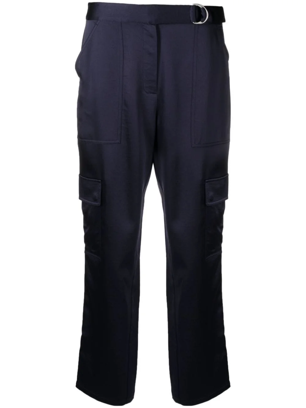 high-waist cargo trousers - 1