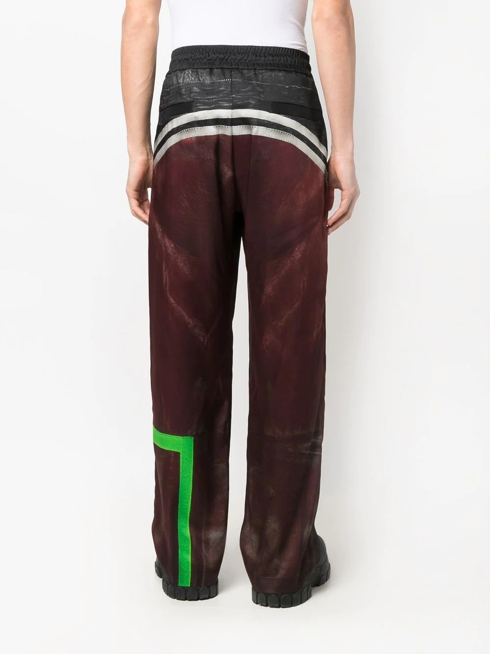 graphic-print straight-leg trousers - 4