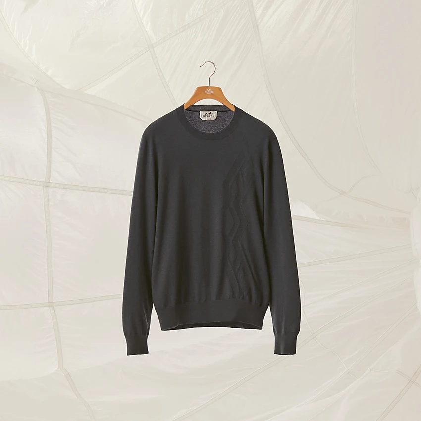 "Torsade H" crewneck sweater - 4