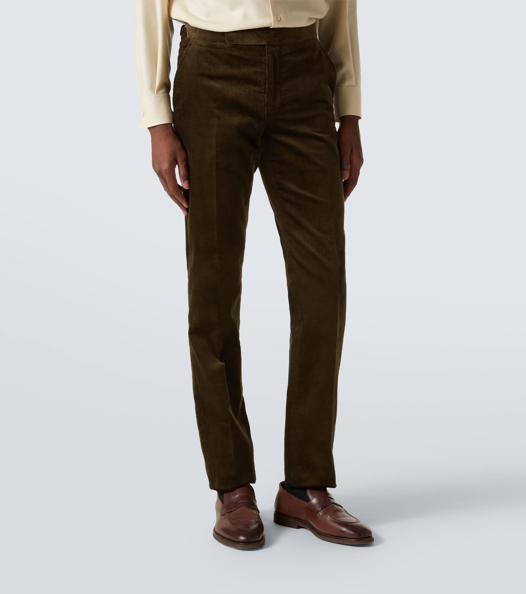 Cotton corduroy straight pants - 3